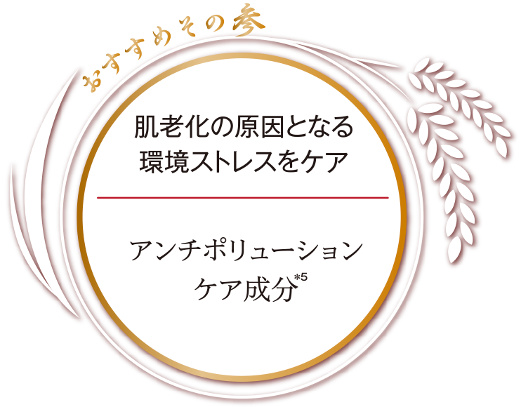 肌老化の原因となる環境ストレスをケア　アンチポリューションケア成分
